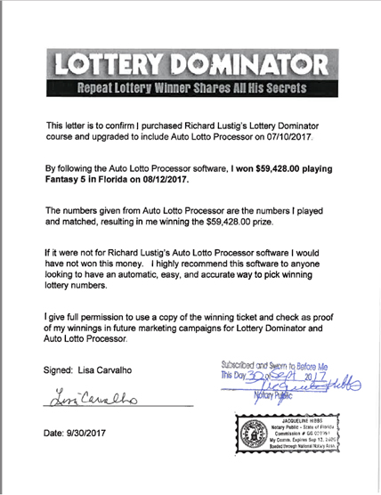 Auto-Lotto Processor